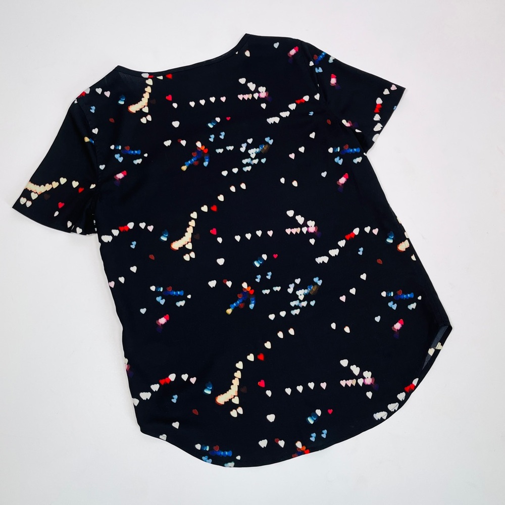 EQUIPMENT FEMME hearts blouse top tee - Picture 10 of 10